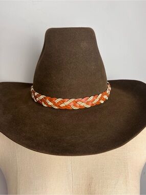 Vintage Biltmore Dark Brown Cowboy hat with Braided Band